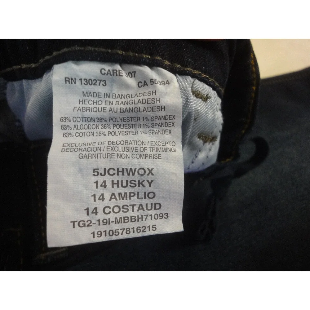 Wrangler‎ Slim fit boys 14 husky denim dark blue jeans NWT